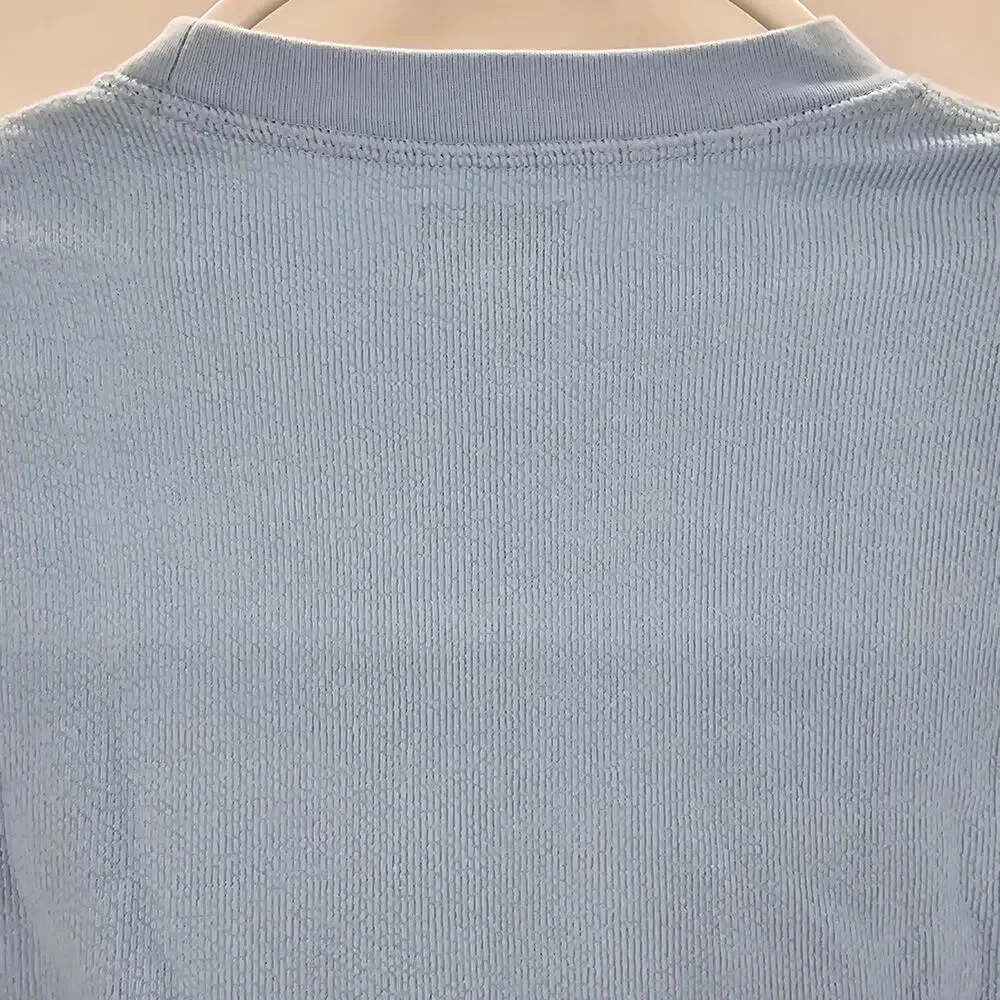 J. Crew Mens size M Long Sleeve Textured Crewneck Sweater Tee Blue BW407 NEW